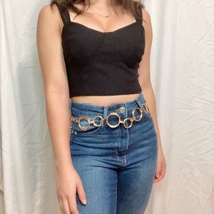 Black Cropped Top